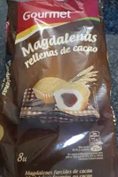 Magdalenas rellenas de cacao