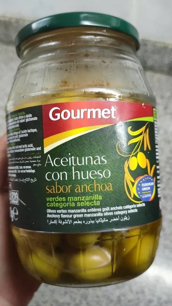 Aceitunas con hueso sabor anchoa