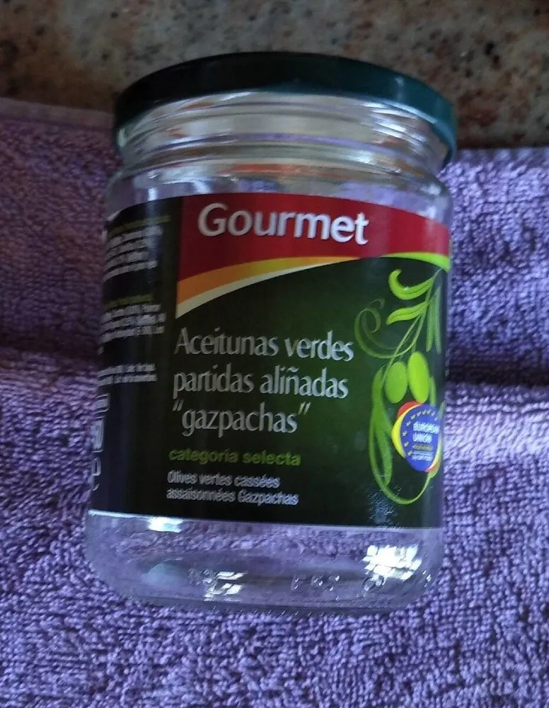 Aceitunas verdes partidas