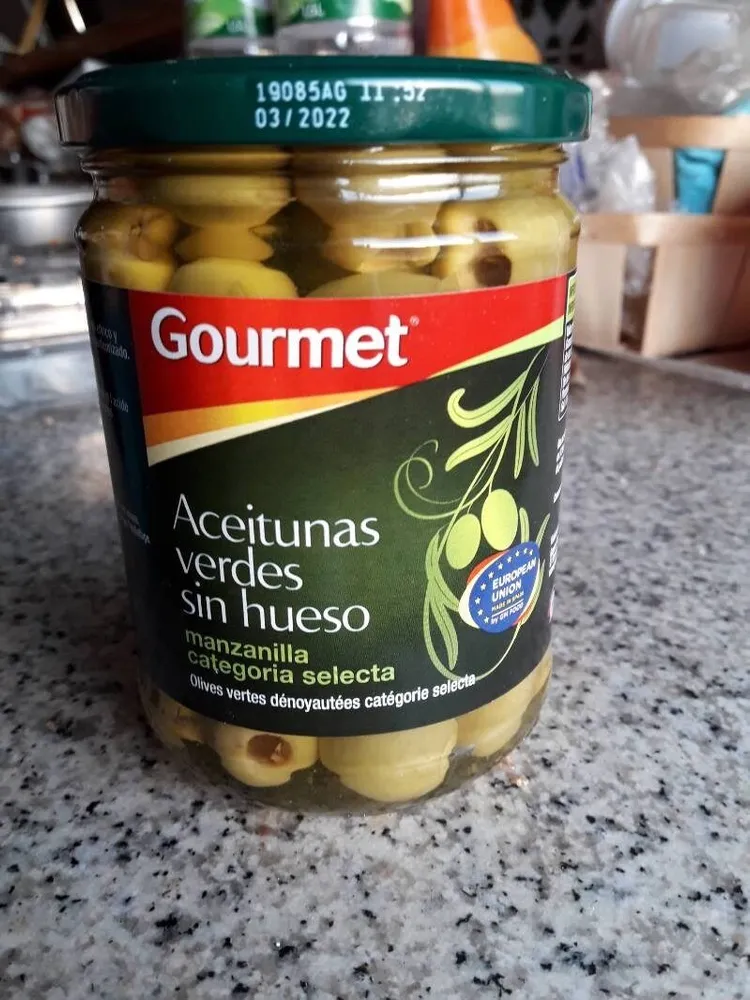 Aceitunas verdes sin hueso