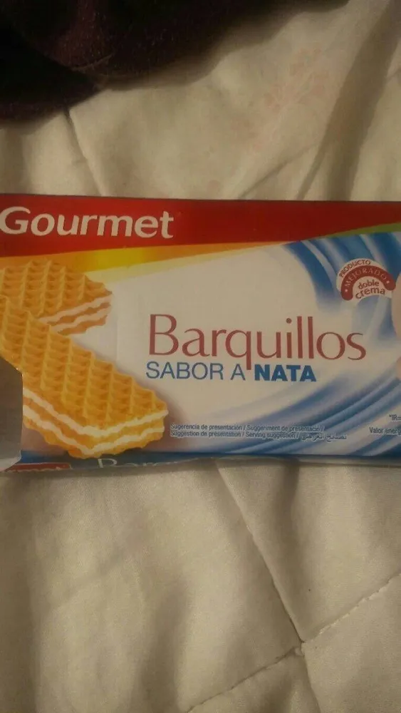Barquillos sabor a nata