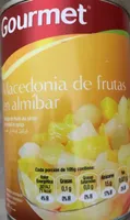 Macedonia de frutas en almibar