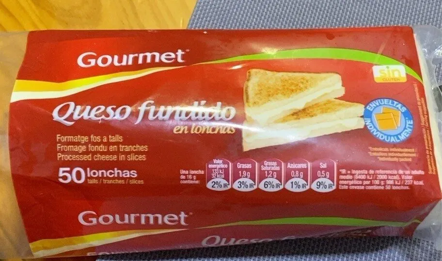 Queso fundido en lonchas
