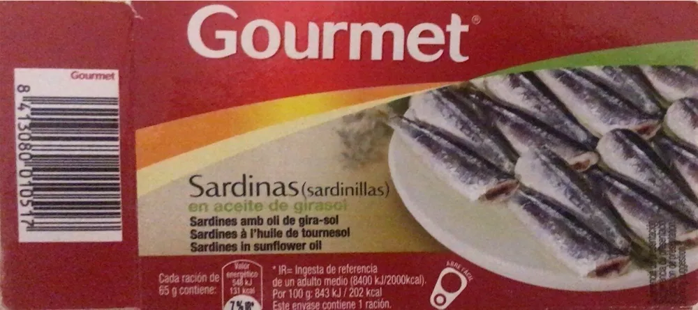 Sardinas en aceite girasol