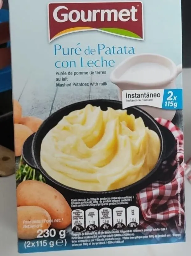 Puré de patata con leche