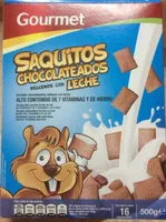 Saquitos chocolatados rellenos con leche