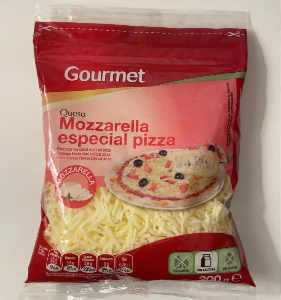 Queso mozzarella especial pizza