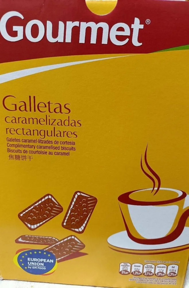 Galletas caramelizadas rectangulares