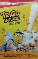 Trigo inflado con miel
