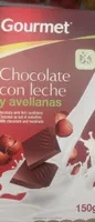 chocolate con leche y avellanas