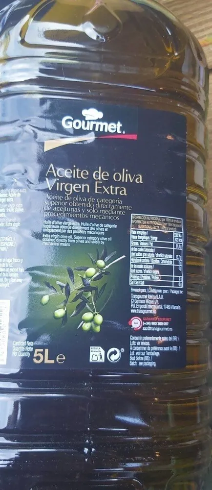 Aceité oliva virgen extra gourmet