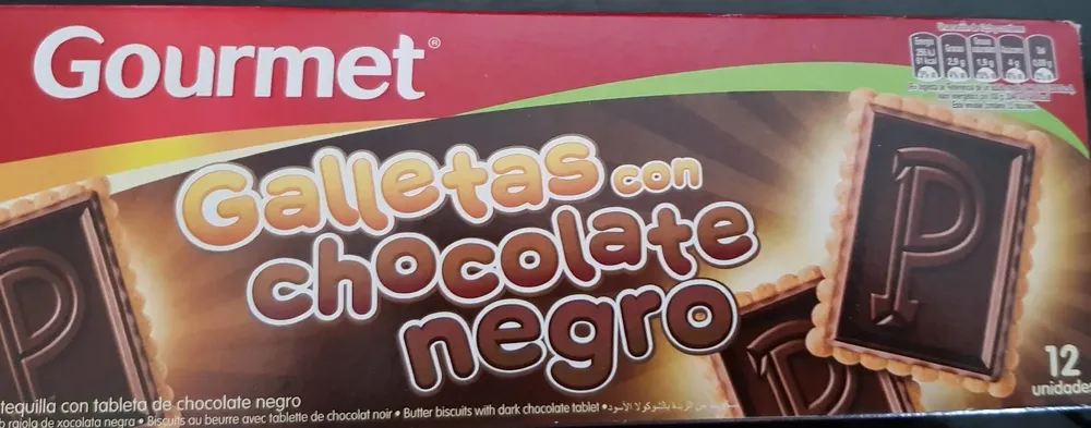Galletas con chocolate negro