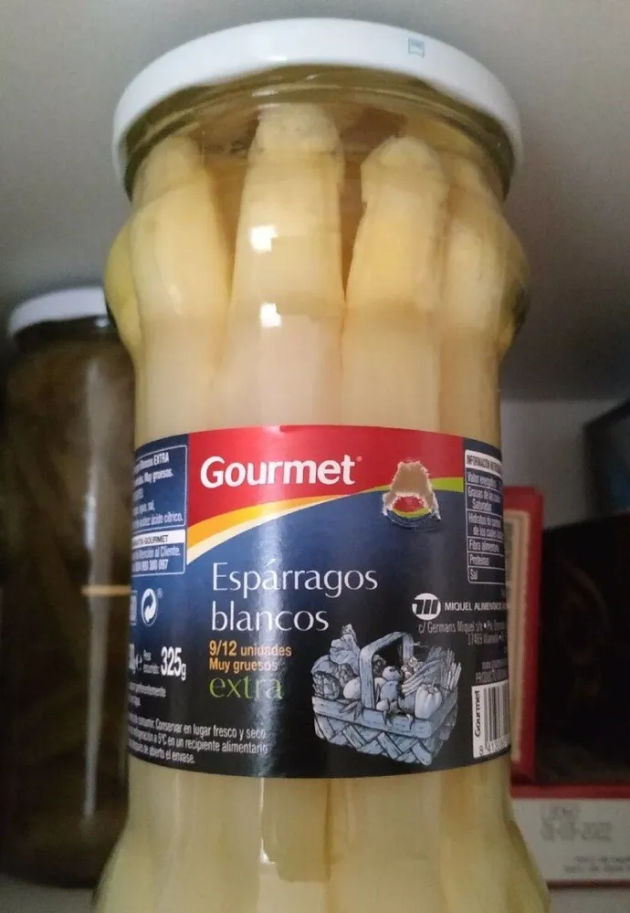 Espárragos blancos muy gruesos extra