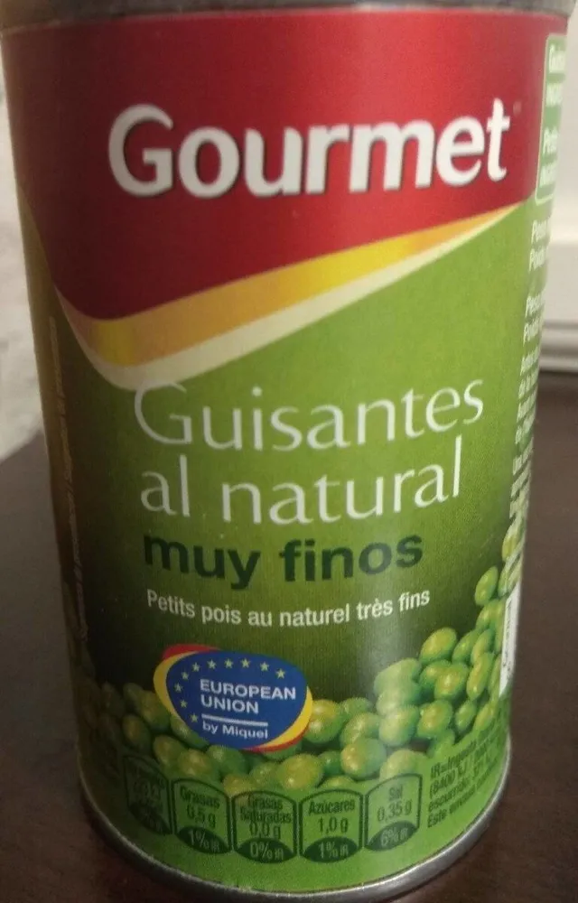 Guisantes al natural