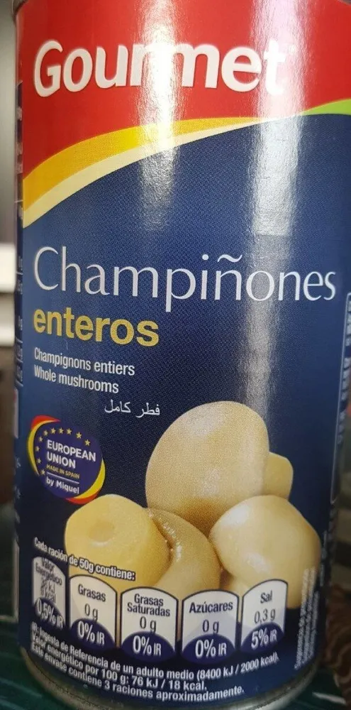 Champiñones enteros