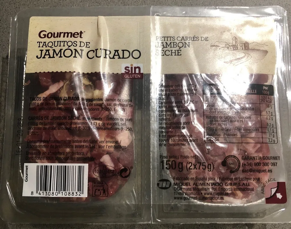 Taquitos de jamon curado