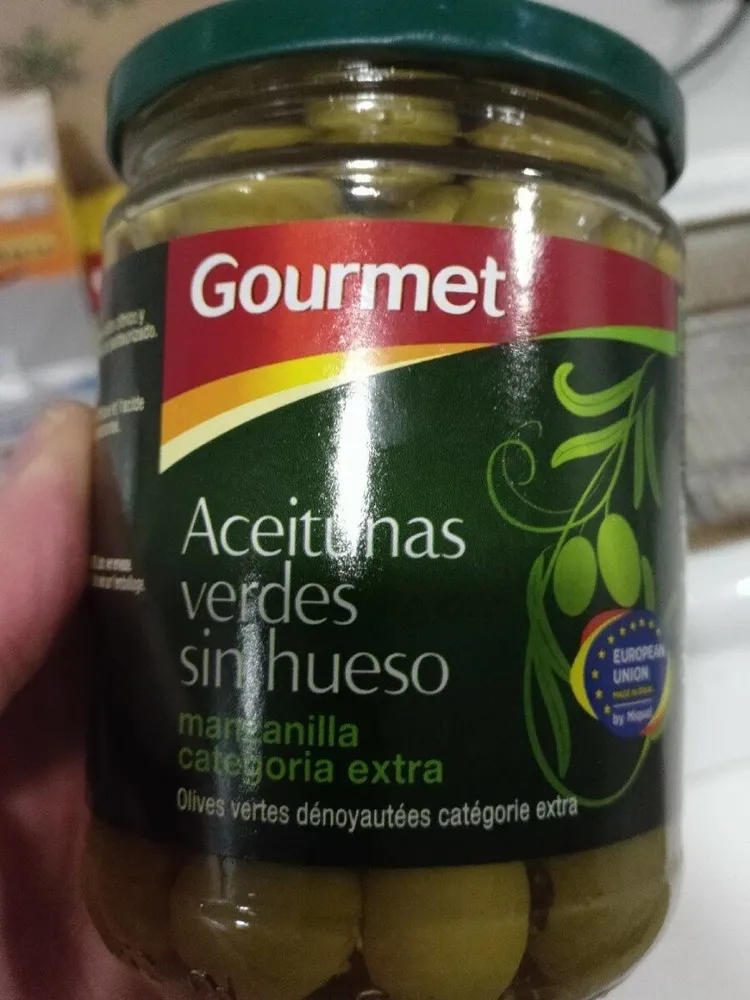 Aceitunas verdes sin hueso