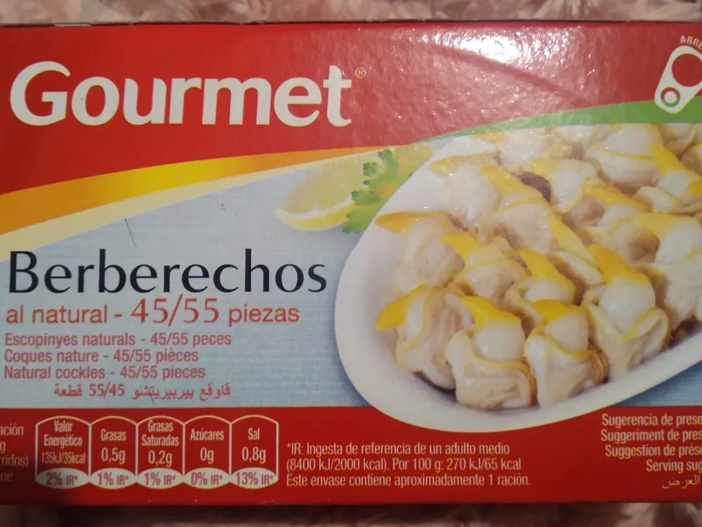 Berberechos al natural