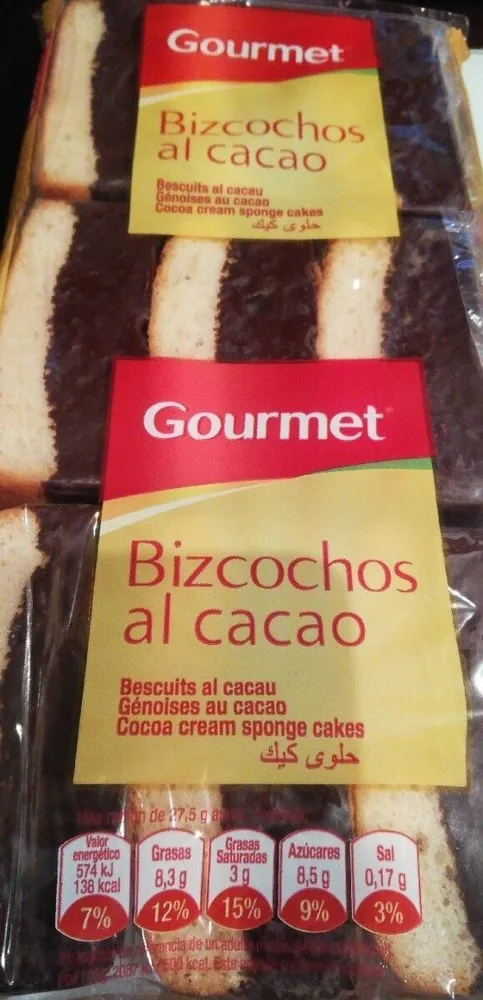 Bizcochos al cacao