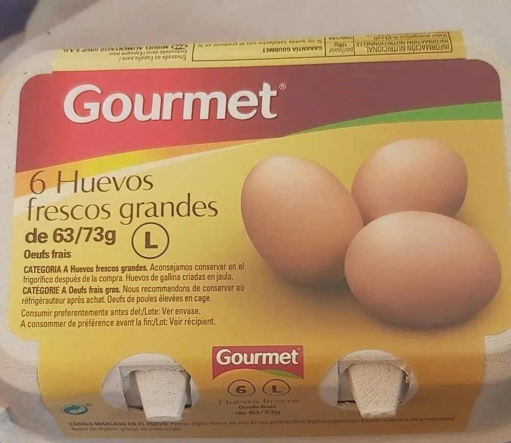 Huevos frescos grandes
