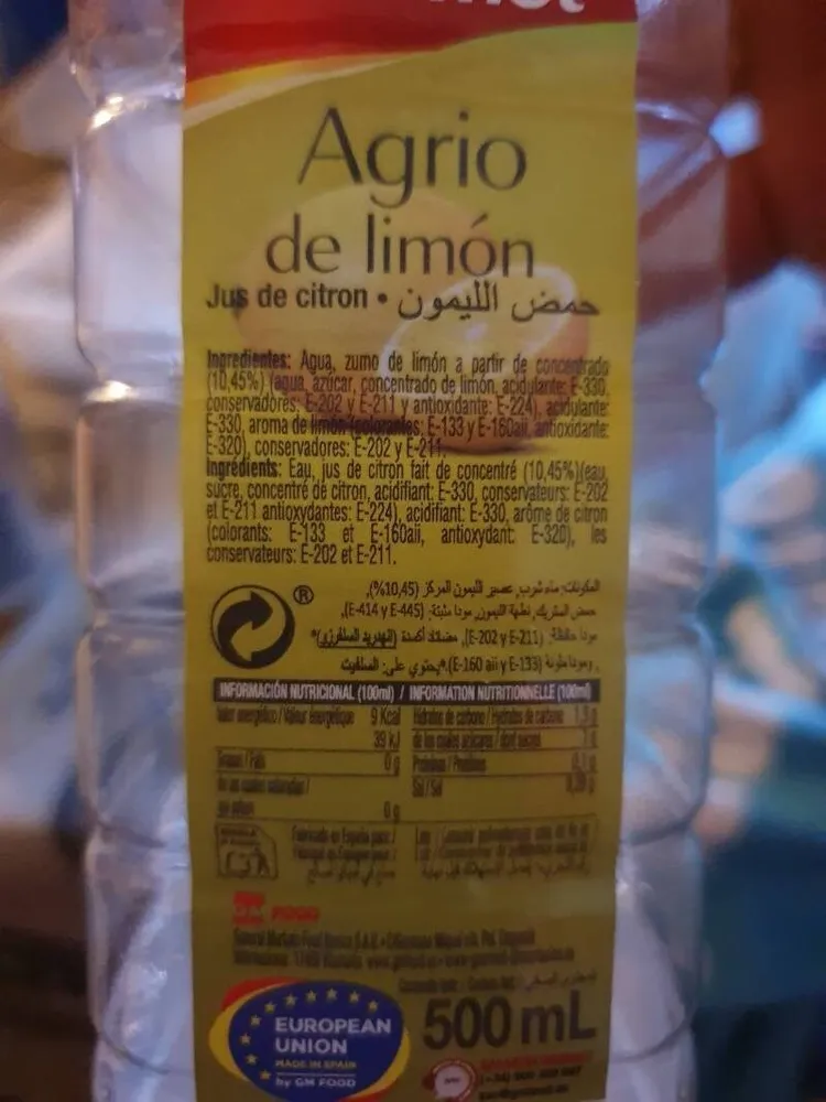 Agrio de limon