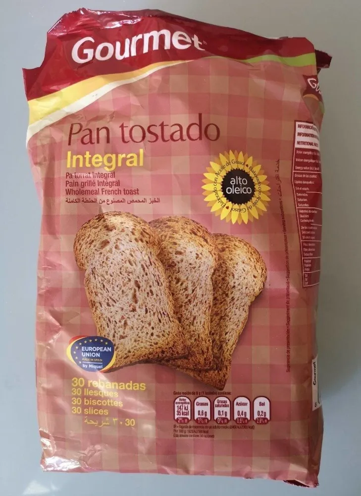 Pan tostado Integral