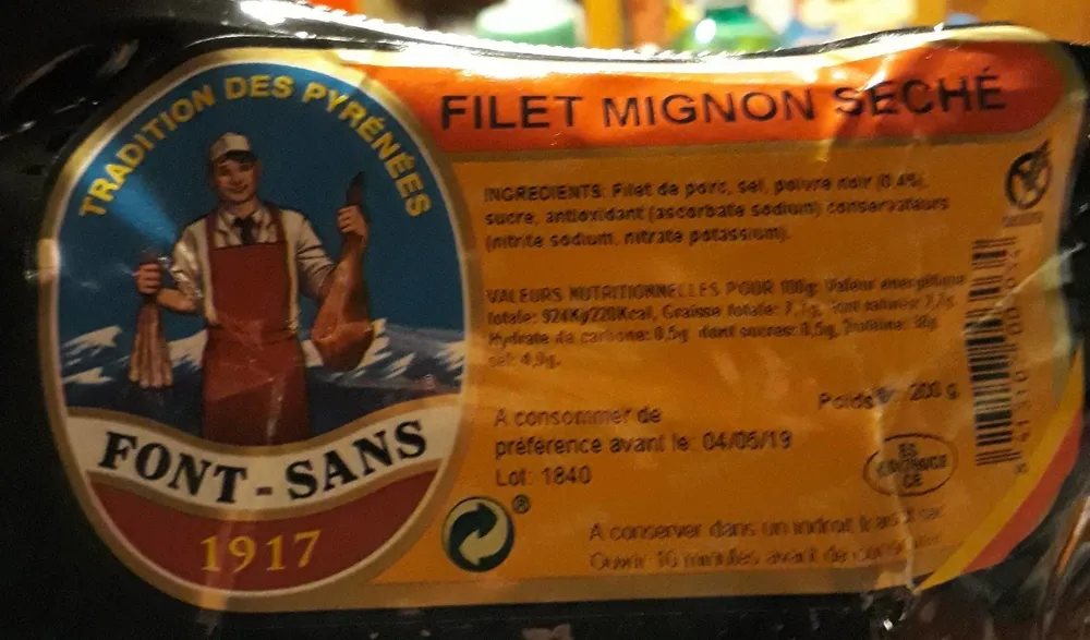Filet mignon séché