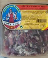 Dés de poitrine séchée