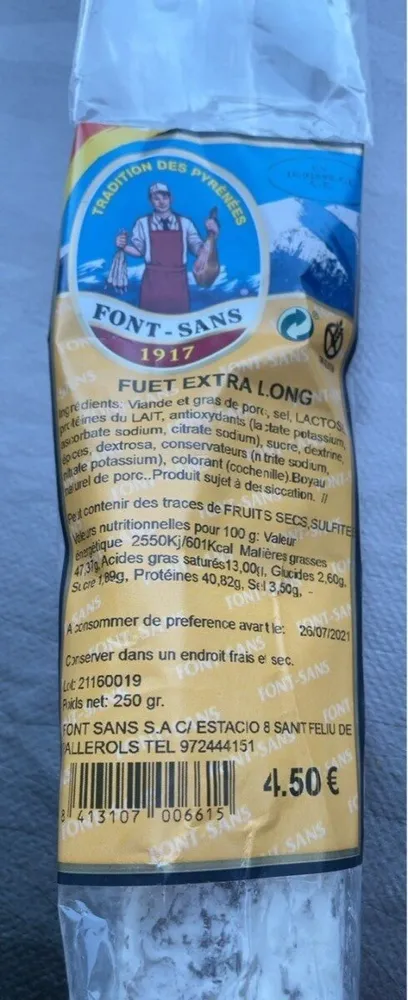 Fuet extra long