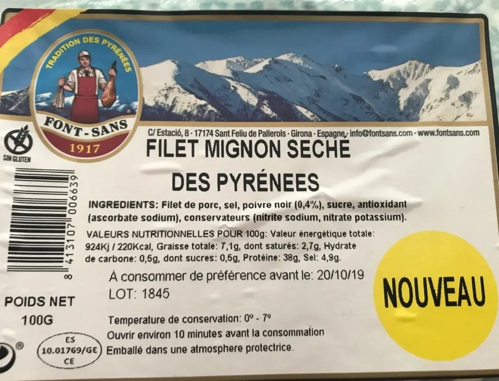 Filet mignon séché des Pyrénées