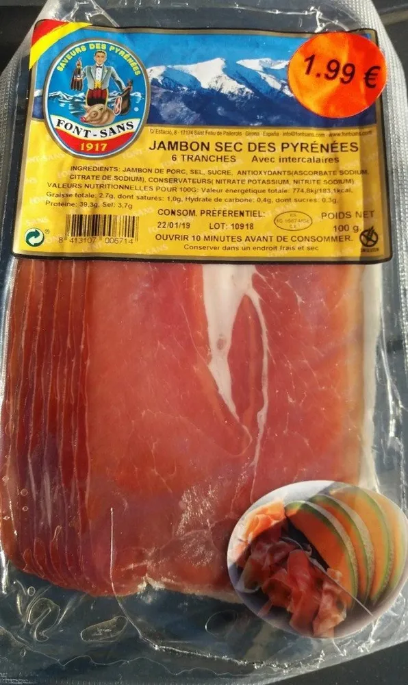 Jambon sec des Pyrénées