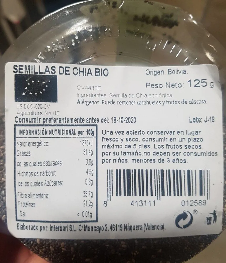 Semillas de chia bio