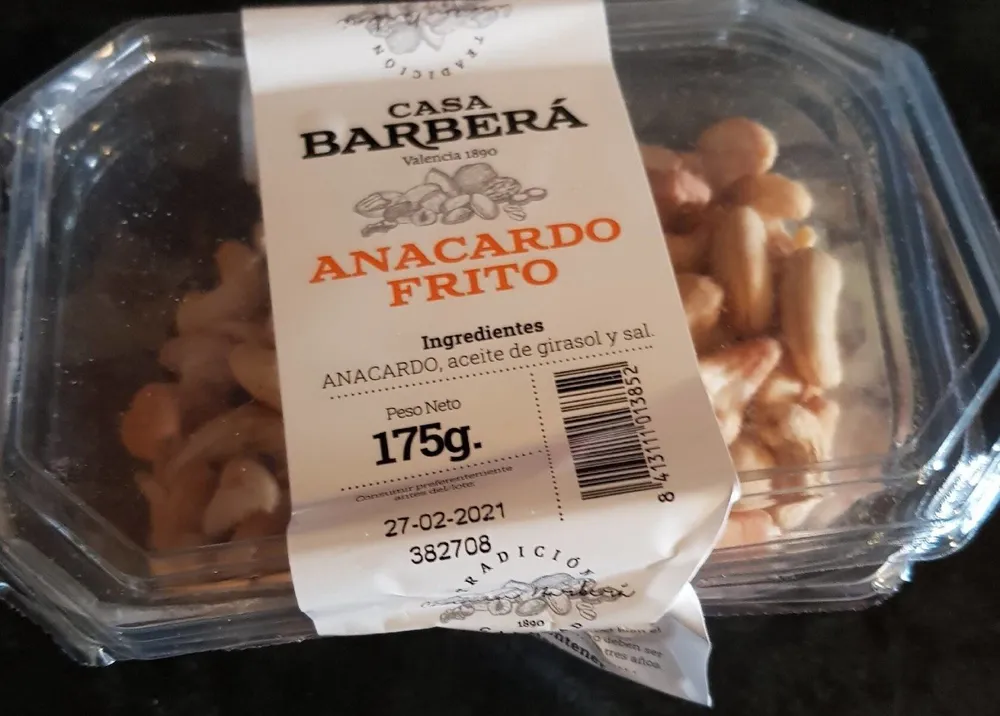 Anacardo frito