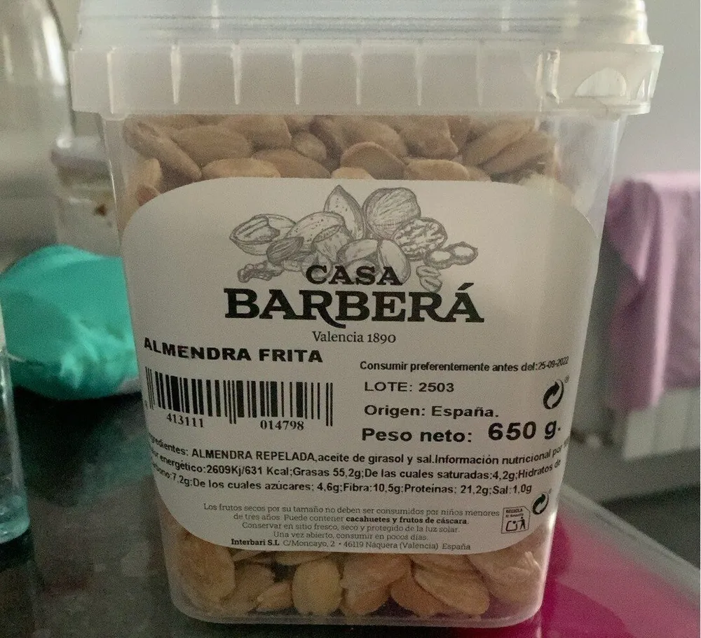 Almendra frita