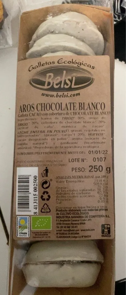 Aros chocolate blanco