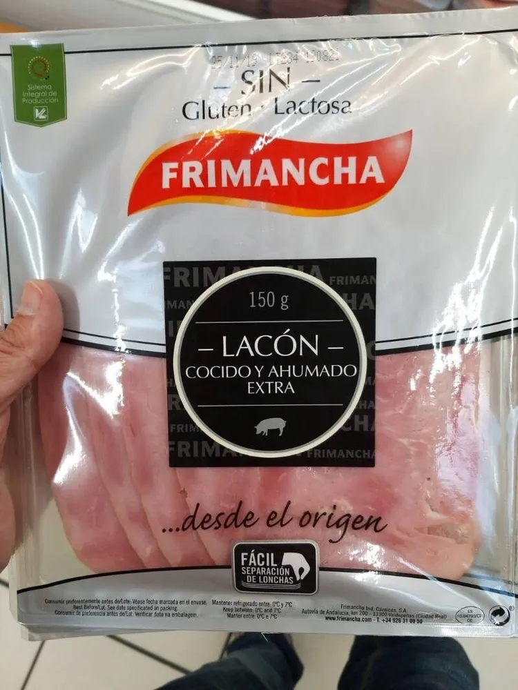 Lacón cocido y ahumado