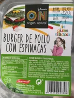 Burger de pollo con espinacas