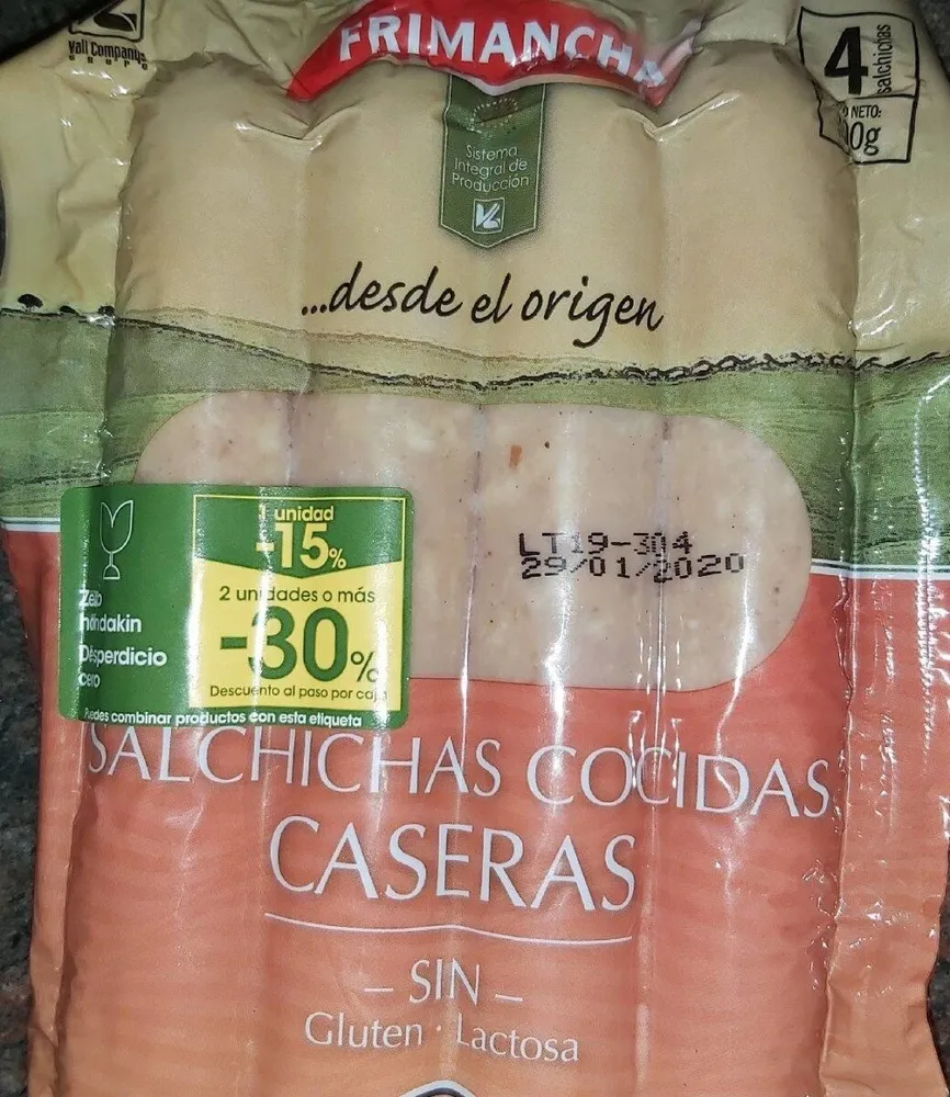 SALCHICHAS COCIDAS