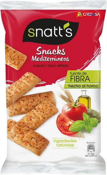 Snacks mediterráneos con tomate y finas hierbas