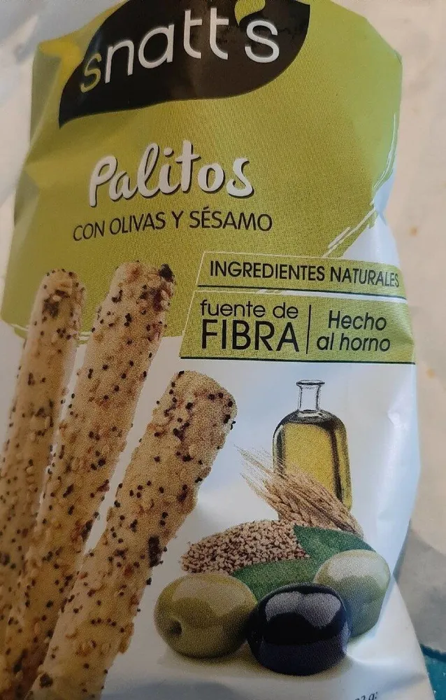 Palitos de cereales con olivas y sésamo