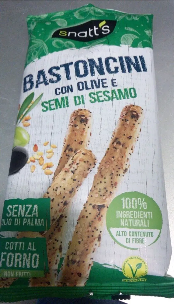 Bastonicini alle olive e semi di sesamo