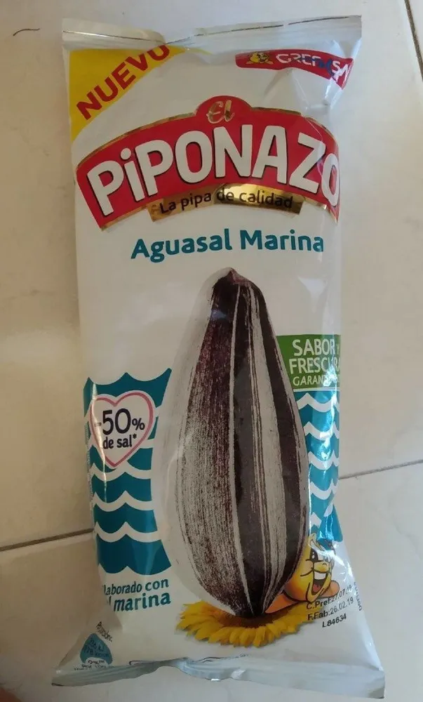 El Piponazo aguasal marina Sin Gluten bolsa 170 g