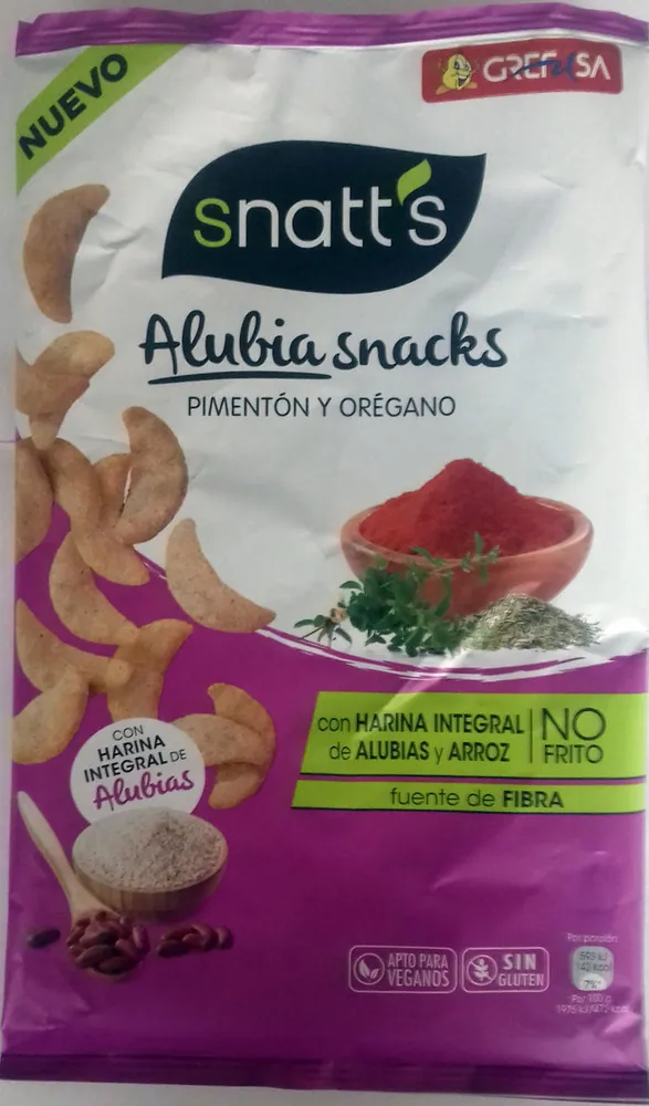 Snatt's NatuChips alubias snack pimentón y orégano bolsa 95 g