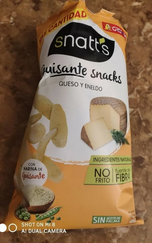 Snatts Guisante snacks queso y eneldo