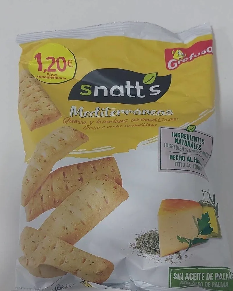 Snatts Mediterráneos queso y hierbas aromáticas
