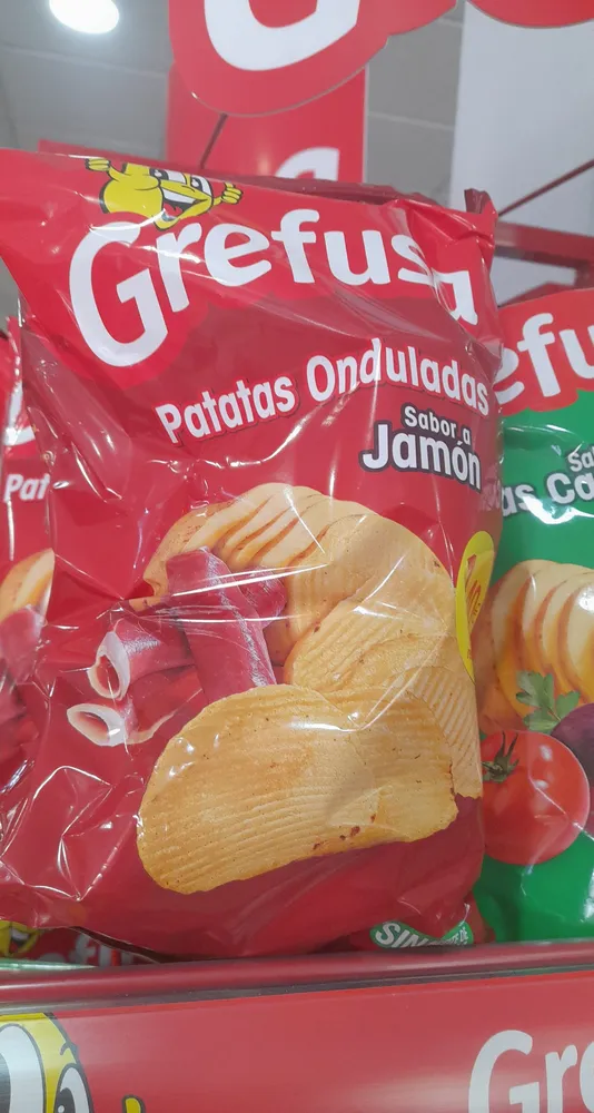 Patatas onduladas sabor jamón