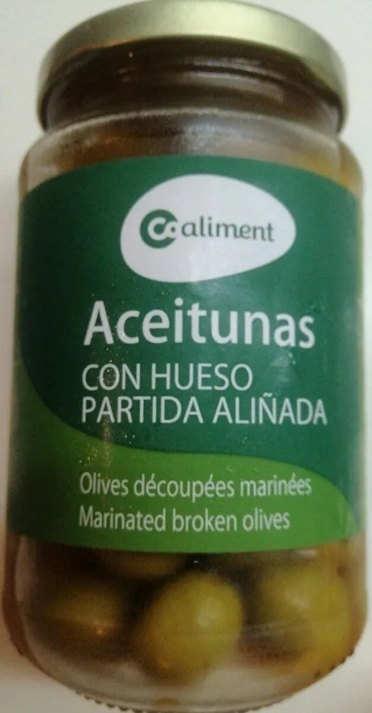 Aceitunas con hueso partida aliñada