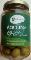 Aceitunas con hueso partida aliñada