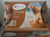 12 huevos medianos frescos