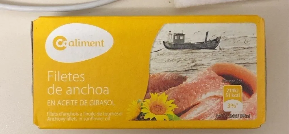 Filetes de anchoa en aceite de girasol